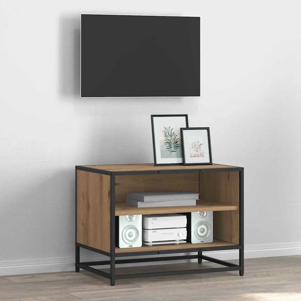 TV szekrény kézműves tölgy 61 x 40 x 46 cm Faanyag