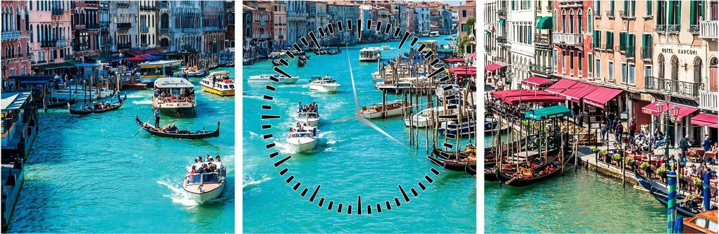 Kép - Grand Canal, Velence, Italy (órával) (90x30 cm)