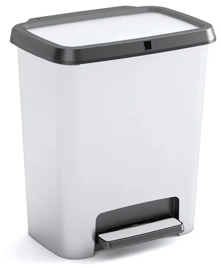 Curver Hulladékgyűjtő Compatta Style Acél rec. 12+12L, ezüst