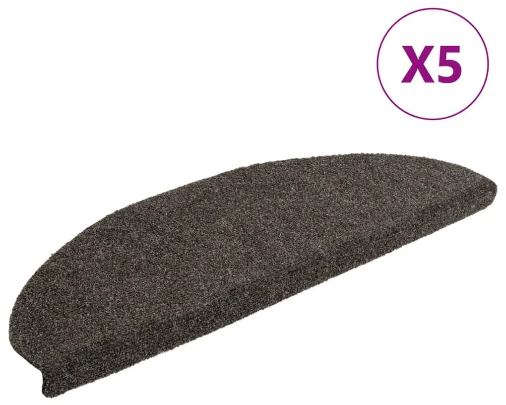 5 db antracit tűlyukasztott öntapadó lépcsővédő 65 x 21 x 4 cm