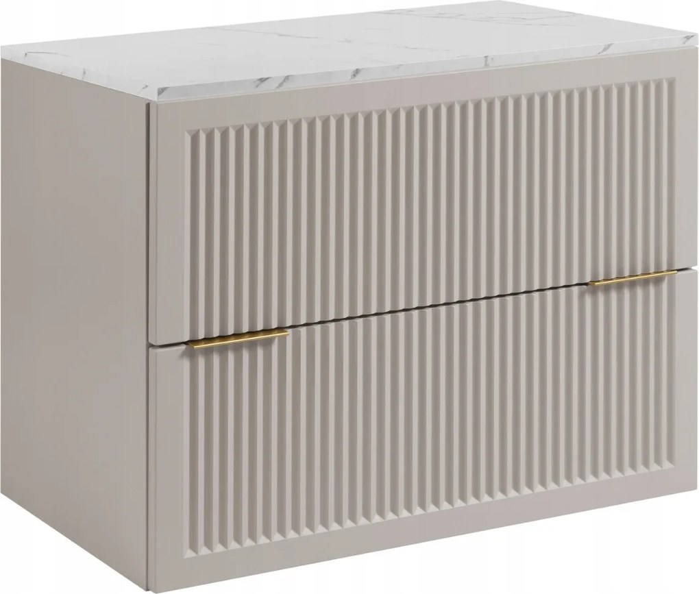 Fürdőszoba szekrény Mosdó Alá 80 kasmír márvány asztallap