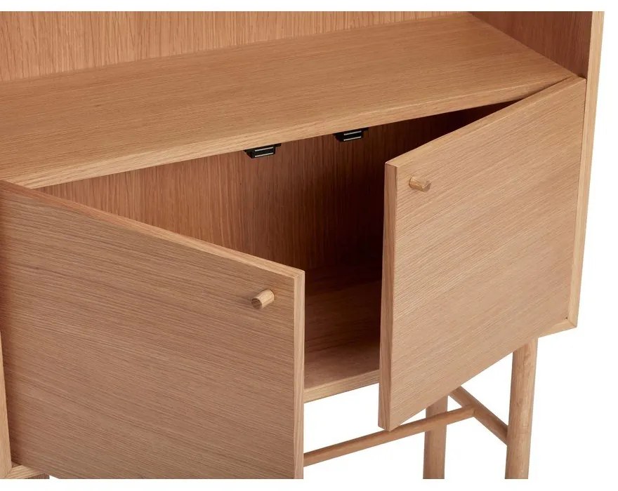 Natúr színű tölgyfa könyvespolc 80x150 cm Archive – Hübsch