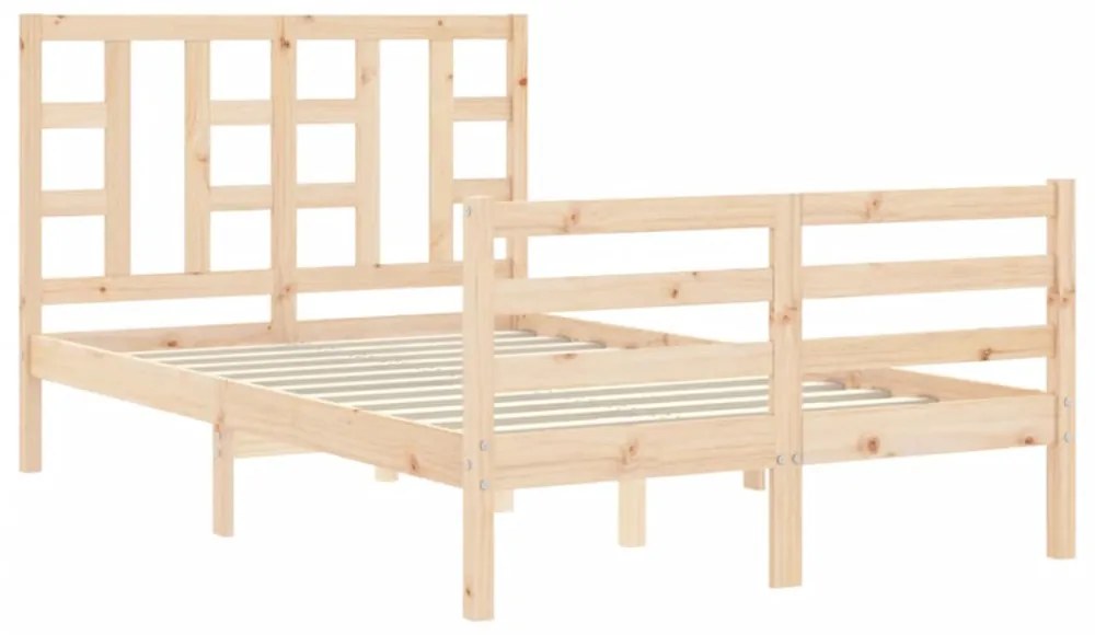 tömör fa ágykeret fejtámlával 120 x 200 cm