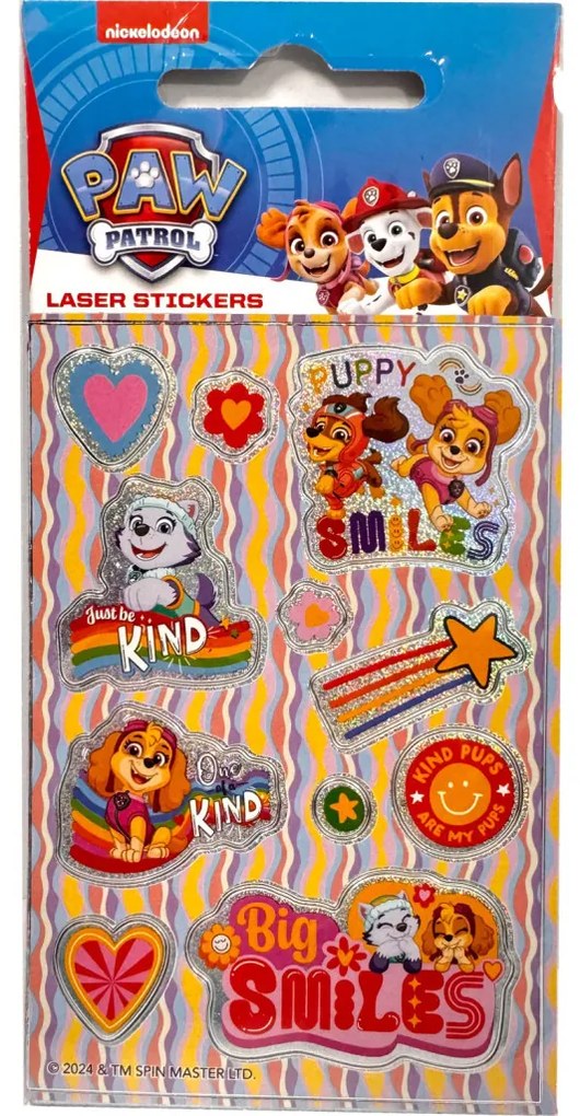 Mancs Őrjárat Puppy Smiles hologrammos matrica szett