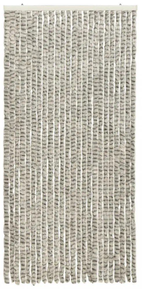 világos- és sötétszürke zsenília rovarfüggöny 100 x 220 cm
