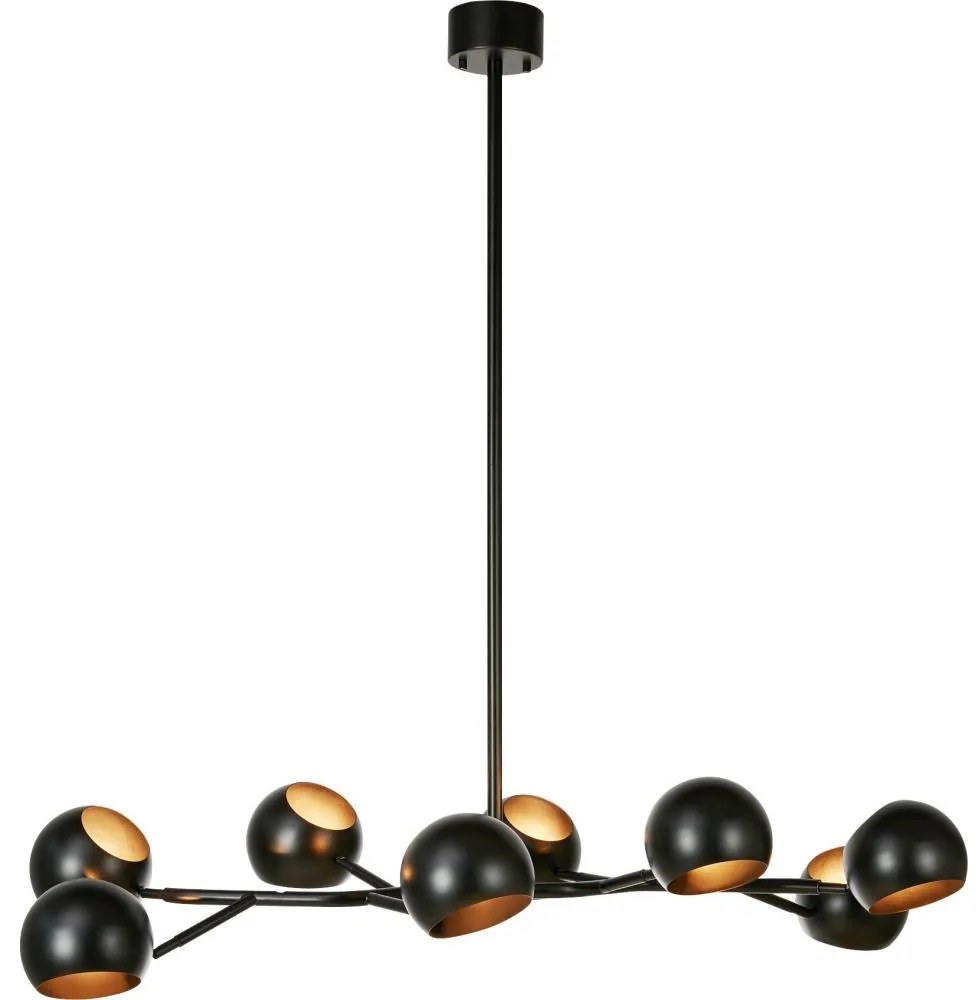 Markslöjd 108852 - Csillár rúdon EDGAR 8xE14/40W/230V fekete