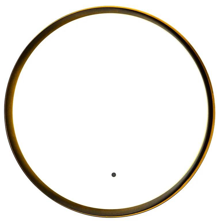 Modern fürdőszobai tükör fekete LED-del és érintős dimmerrel - Pim