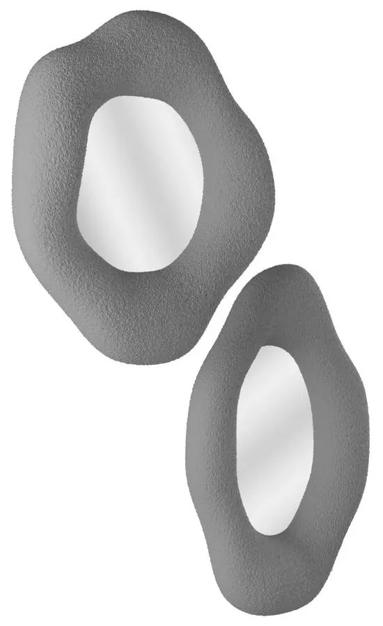 Dekoratív tükör Szett (2 db)Wabi Sabi Cloud - Betonszürke