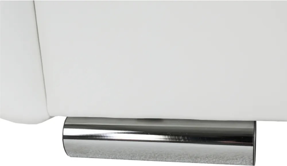 Kanapé, textilbőr fehér+szürke/szürke szövet, KARDYN