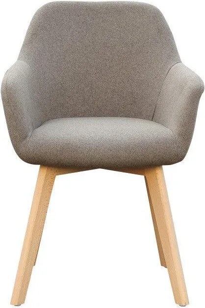 Dizájnos fotel, barna/bükk, CLORIN NEW