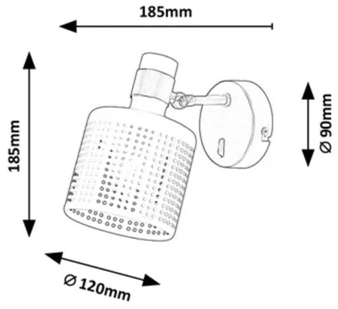 Rabalux - Fali lámpa 1xE27/9W/230V