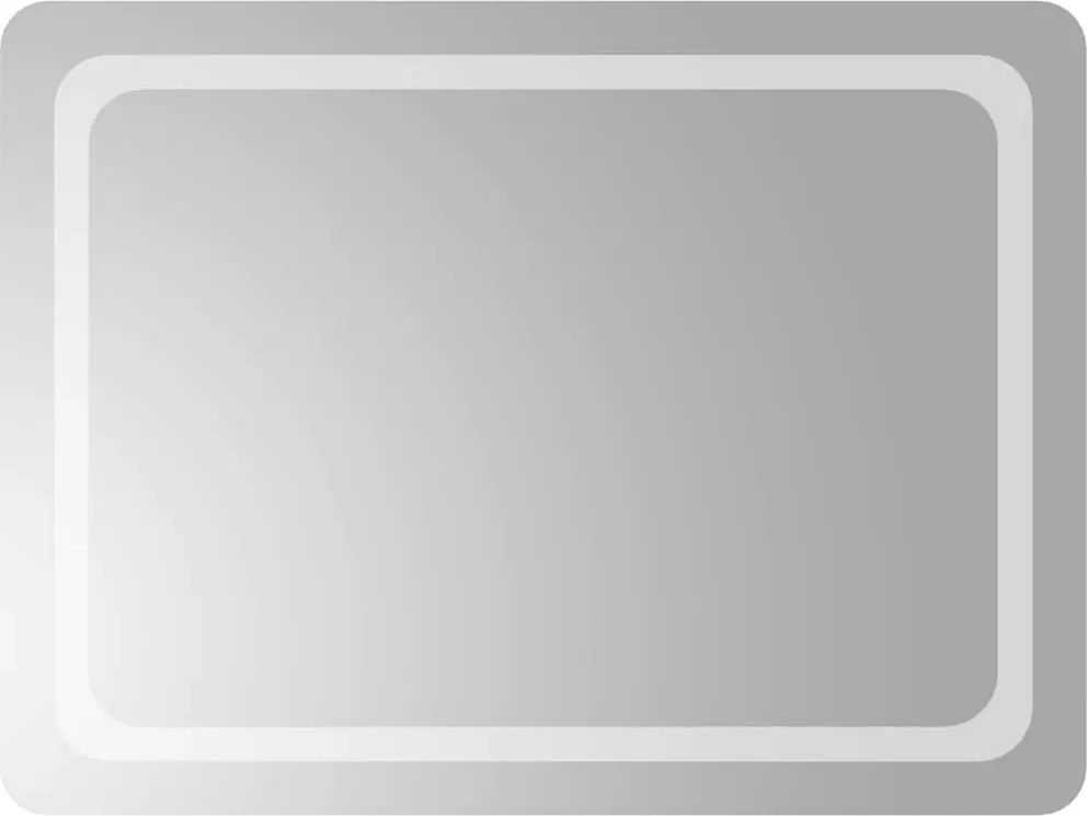 vidaXL LED-es fürdőszobatükör 80x60 cm