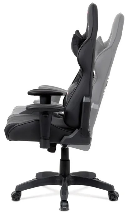 Fekete Ekobőr Gamer Szék, Hinta Mechanikával. KA-F03 BK