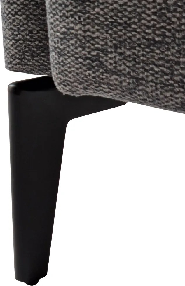 Design fotel, szürke/fekete, KAPY