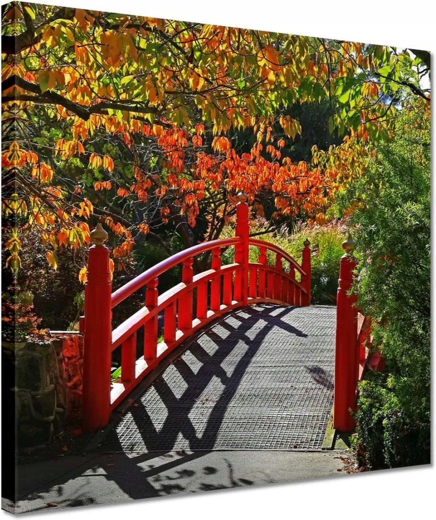 Vászonkép 30x30 Vörös japán híd