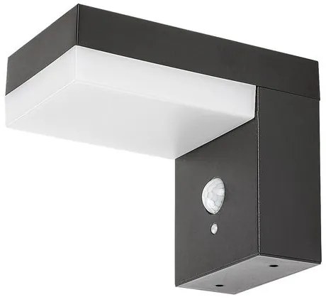 RÁBALUX 77009 ZREBAR Fali Lámpa Mozgásérzékelővel Fekete IP44