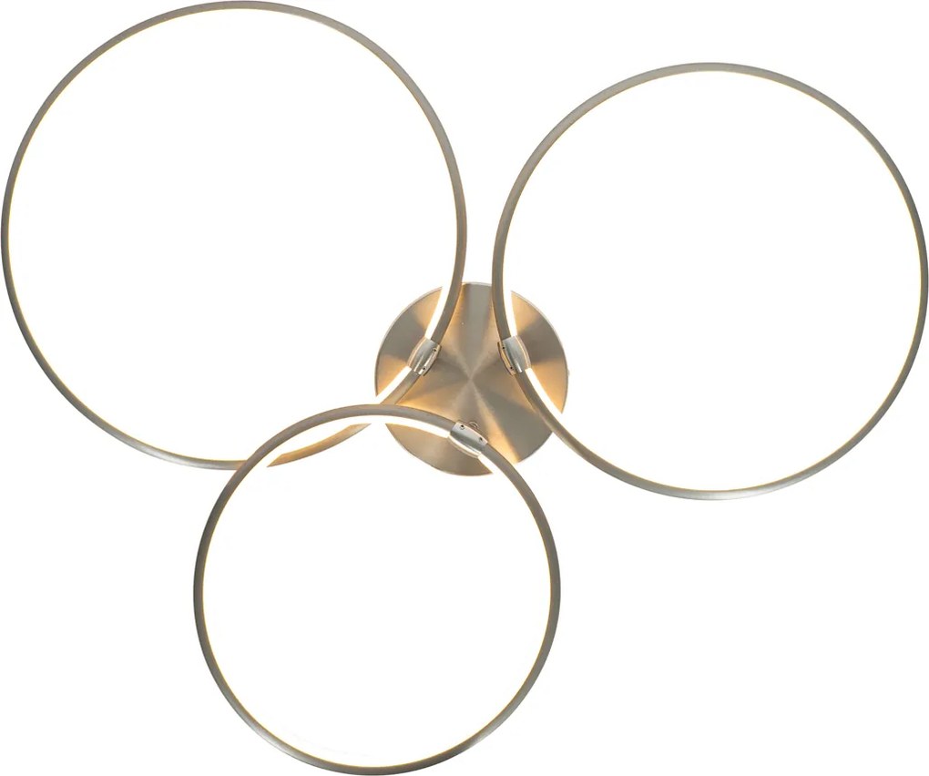 Acél mennyezeti lámpa beépített LED-del, 3 fokozatban szabályozható, 3 lámpás - Joaniqa