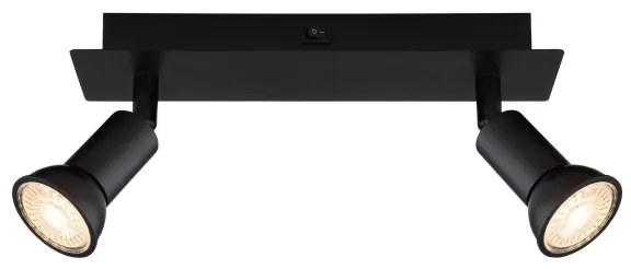 Globo 57998-2 - Spotlámpa DREW 2xGU10/35W/230V fekete