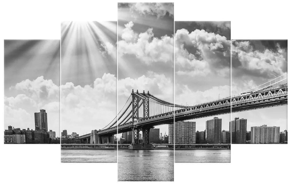 Gario Vászonkép Brooklyn New York - 5 részes Méret: 125 x 70 cm