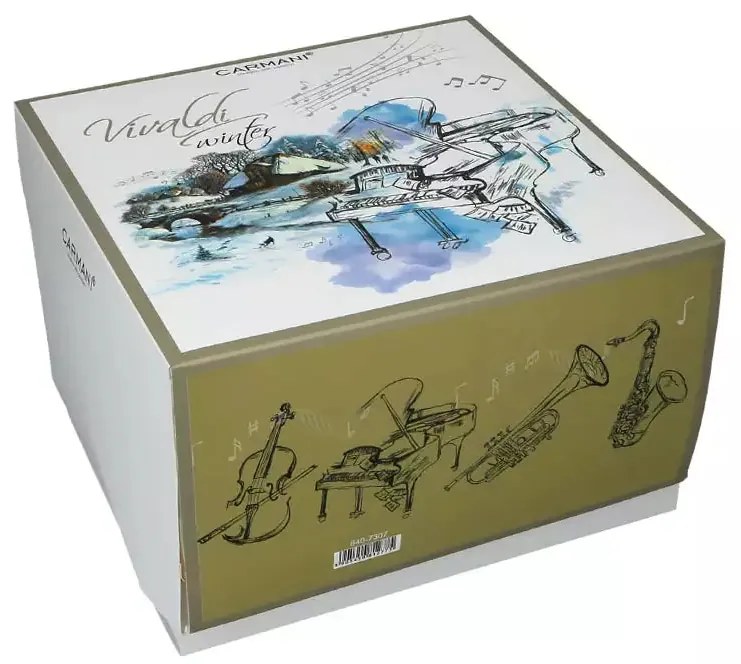 Vivaldi porcelán bögre díszdobozban - 400 ml Négy évszak Tél