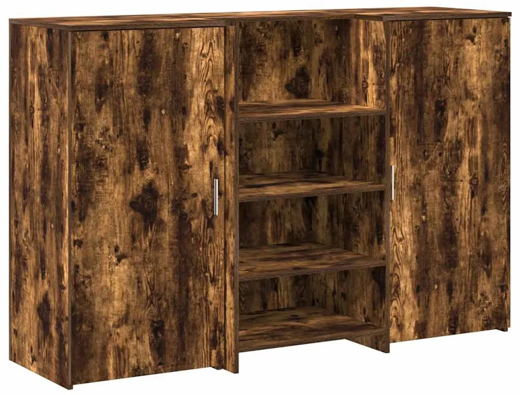 recepciós pult füstös tölgy 155x50x103,5 cm szerelt fa