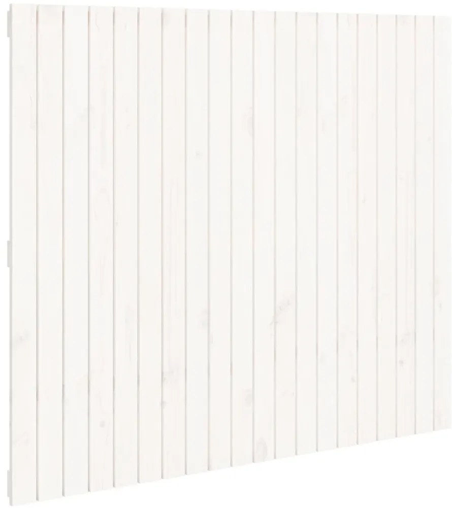 fehér tömör fenyőfa fali fejtámla 127,5x3x110 cm