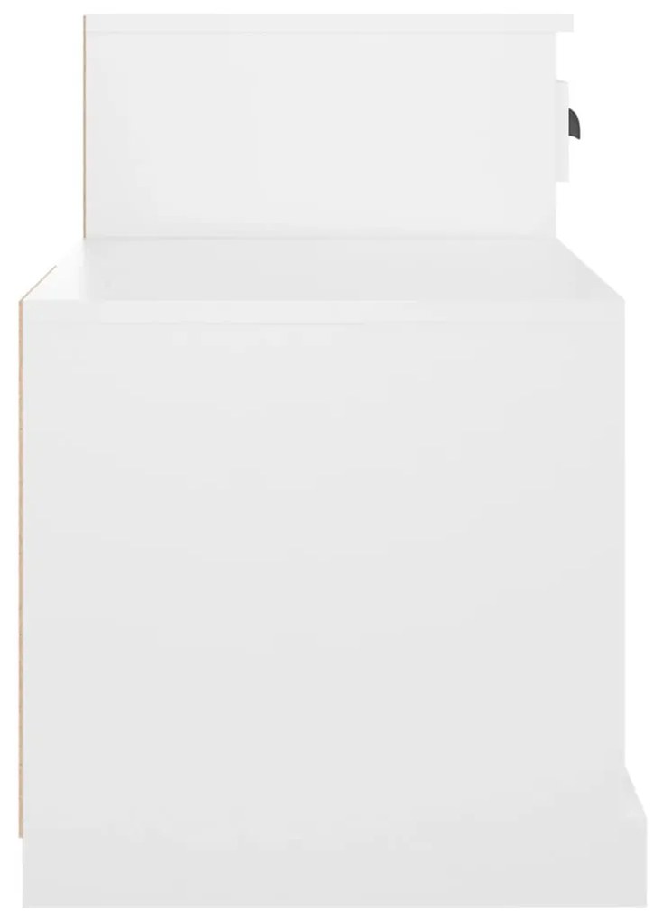 fehér szerelt fa cipősszekrény 100x42x60 cm