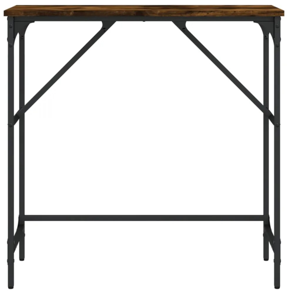füstös tölgy színű szerelt fa tálalóasztal 75x32x75 cm