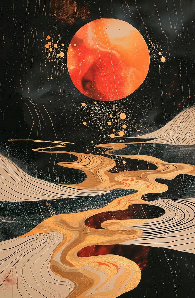 Poszter 53x81cm Bolygótánc