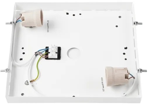 Mennyezeti lámpa NATURAL SQUARE 2xE27/15W/230V 31x31 cm fenyő/fehér