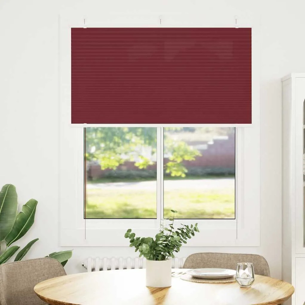 pliszírozott redőny Bordeaux piros 110x100 cm szövetszélesség
