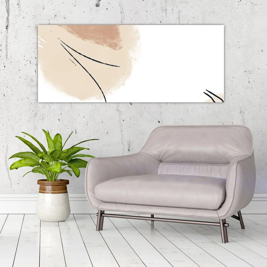 Kép - Fehér absztrakció (120x50 cm)