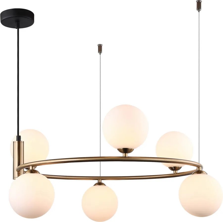 ITALUX MDM-3974-6-BRO AMILY Modern Függesztett Lámpa Arany G9 IP20