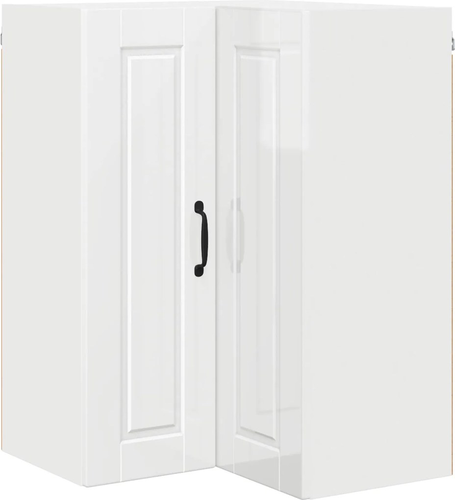 vidaXL Konyhaszekrény Magas Fényű Fehér 57 x 57 x 80 cm Faanyag