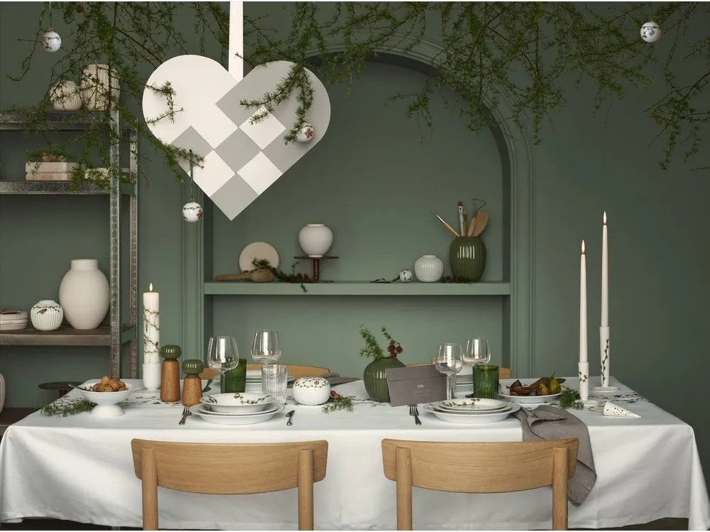 Zöld-natúr színű tömörfa só- és borsőrlő Hammershøi – Kähler Design