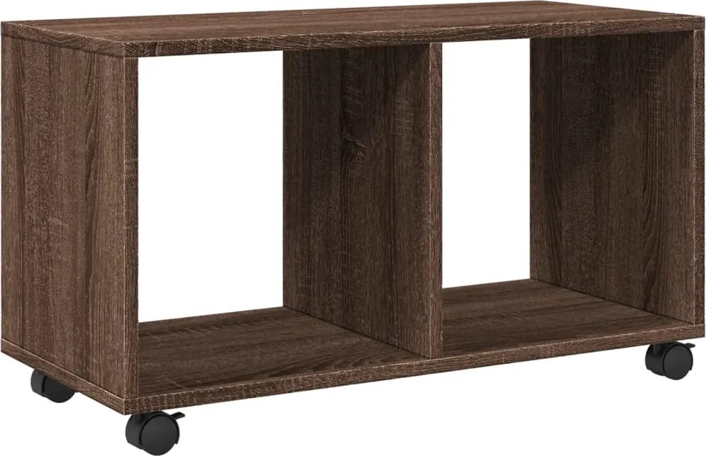 vidaXL barna tölgy színű szerelt fa görgős szekrény 72 x 33 x 42,5 cm
