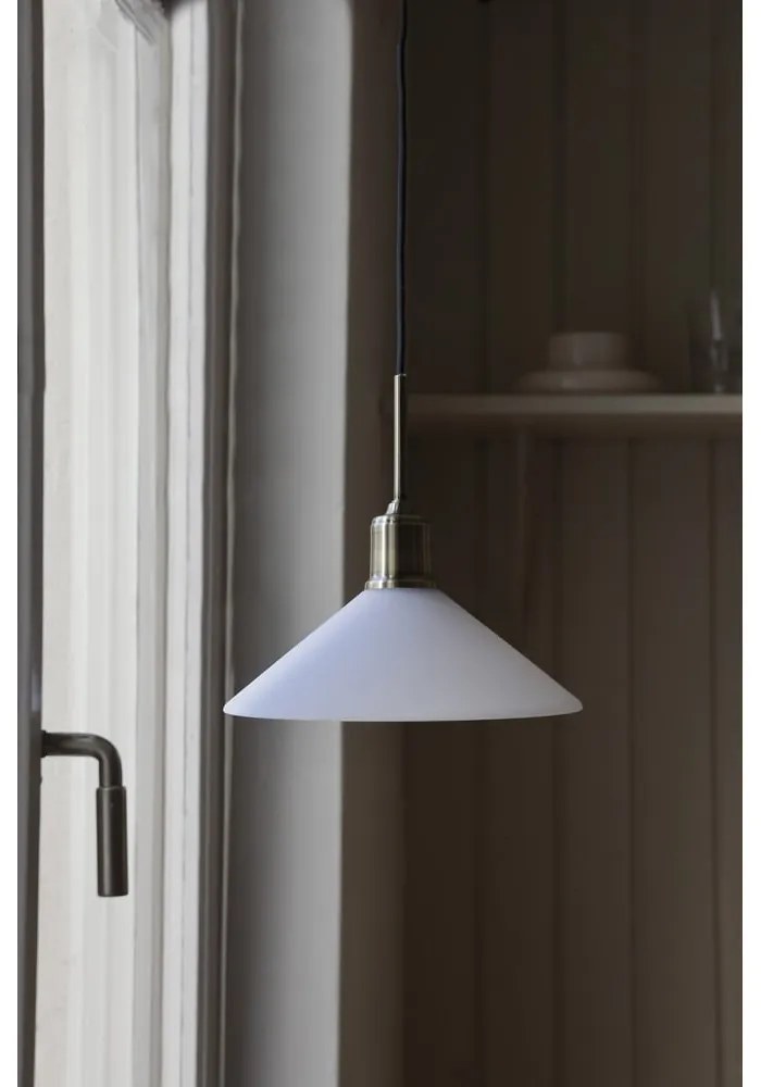 Fehér-sárgaréz színű függőlámpa üveg búrával ø 25 cm Vela – Markslöjd