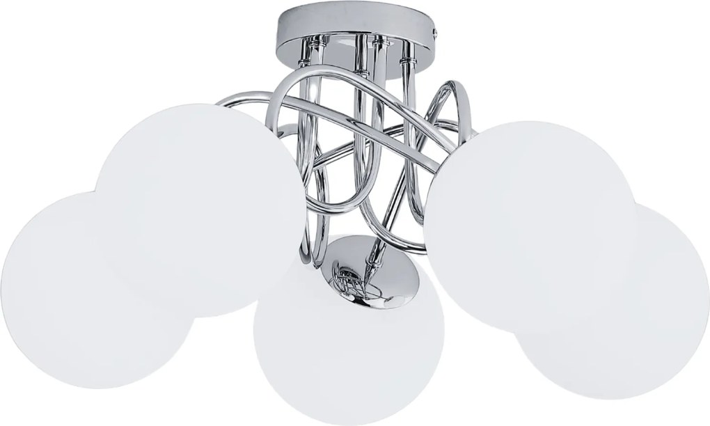 Függőlámpa Mennyezeti Csillár Gömbök ezüst Modern Led tejfehér