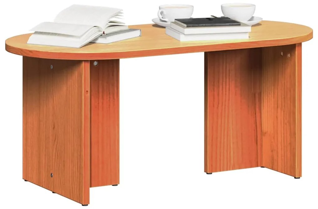 Dohányzóasztal Viaszbarna 80 x 39.5 x 35 cm Tömör fenyőfa