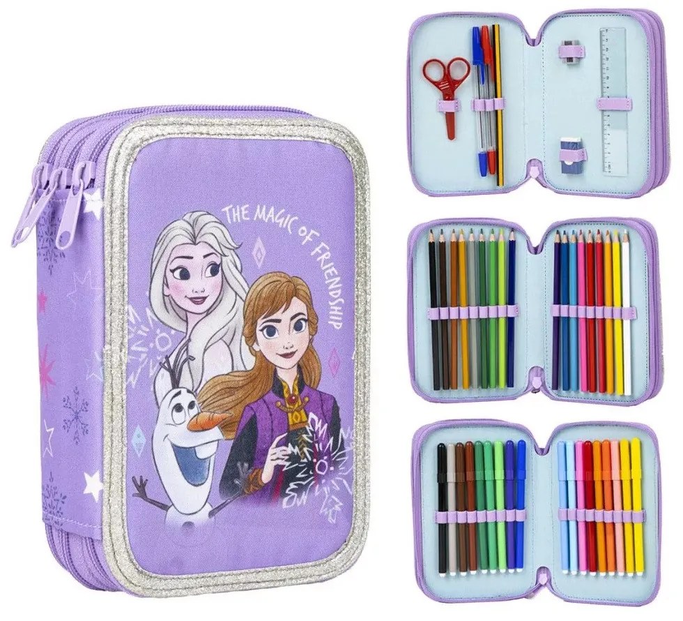 Disney Jégvarázs Magic tolltartó töltött 3 emeletes