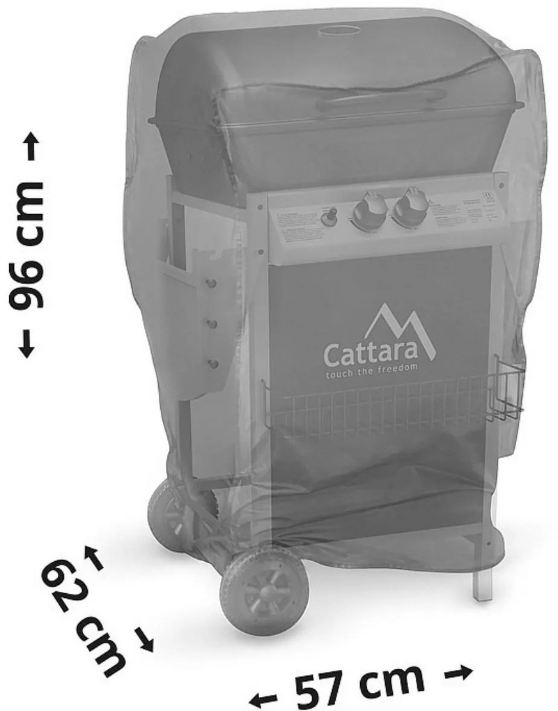 Cattara Gázgrill védőhuzat fekete, 57 cm