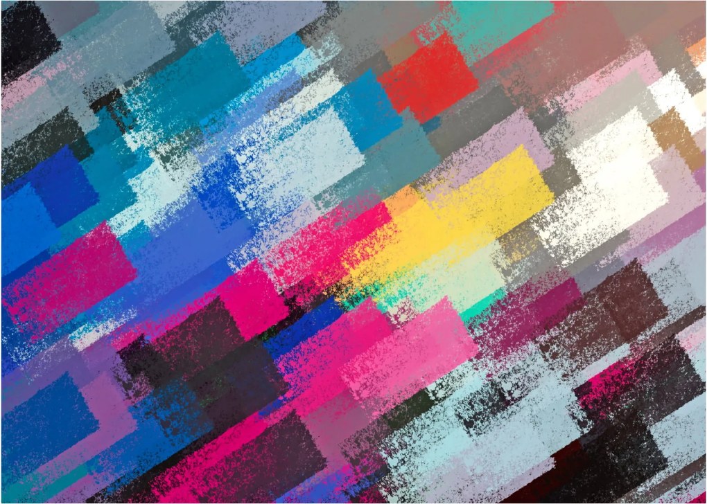 Kép - Színes ecsetvonások (üvegen) (70x50 cm)
