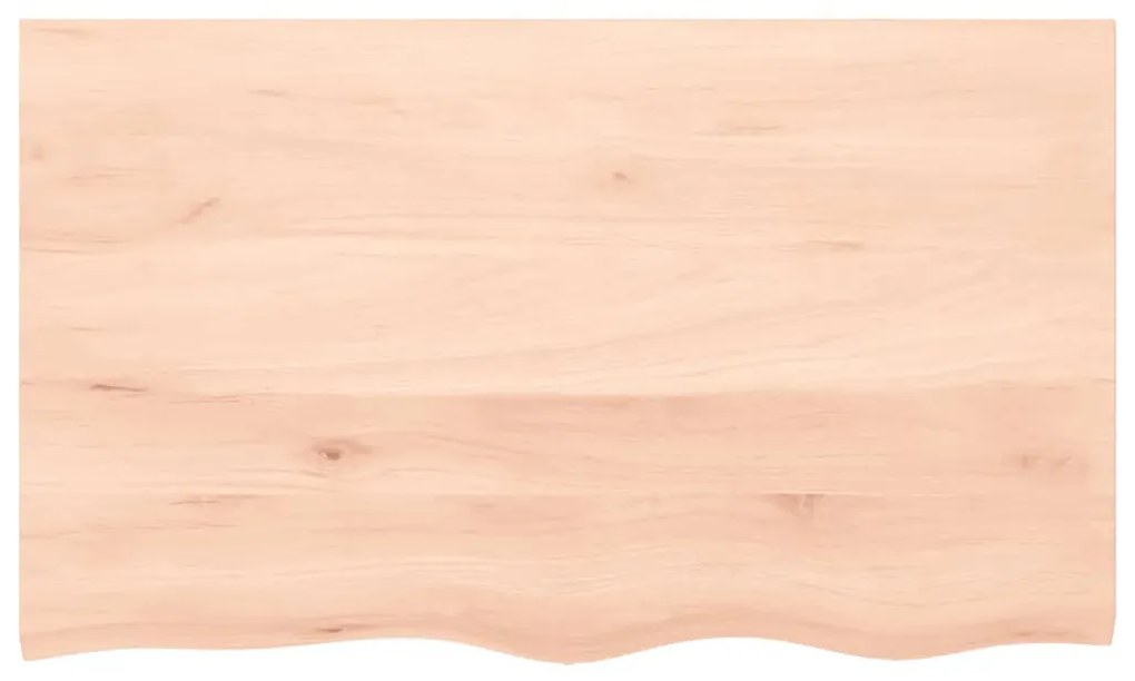 kezeletlen tömör tölgyfa fali polc 100x60x(2-4) cm