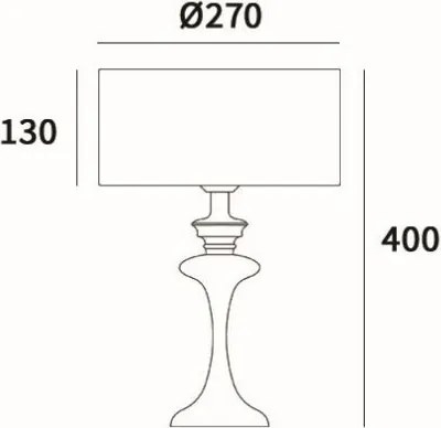 Cosmolight ABU DHABI T01413WH Asztali lámpa 1x40W/E27