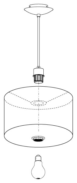 Eglo 31603 - MASERLO lógó 1xE27/60W/230V, kábel függeszték
