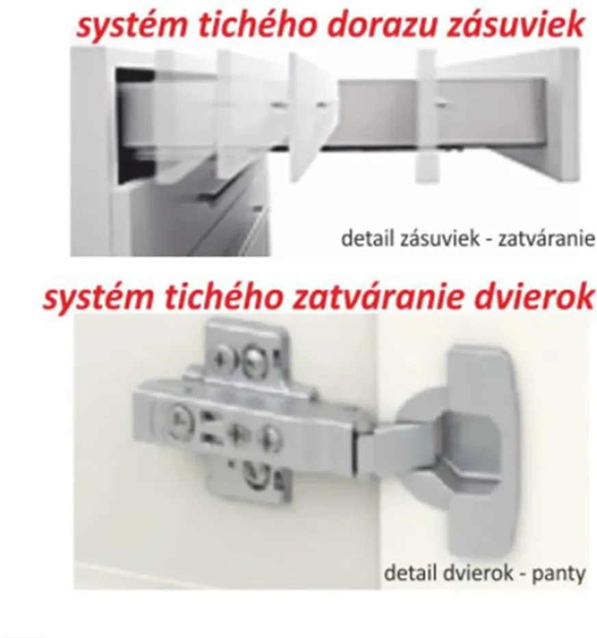Felsőszekrény, fehér magas fényű HG, LINE G60