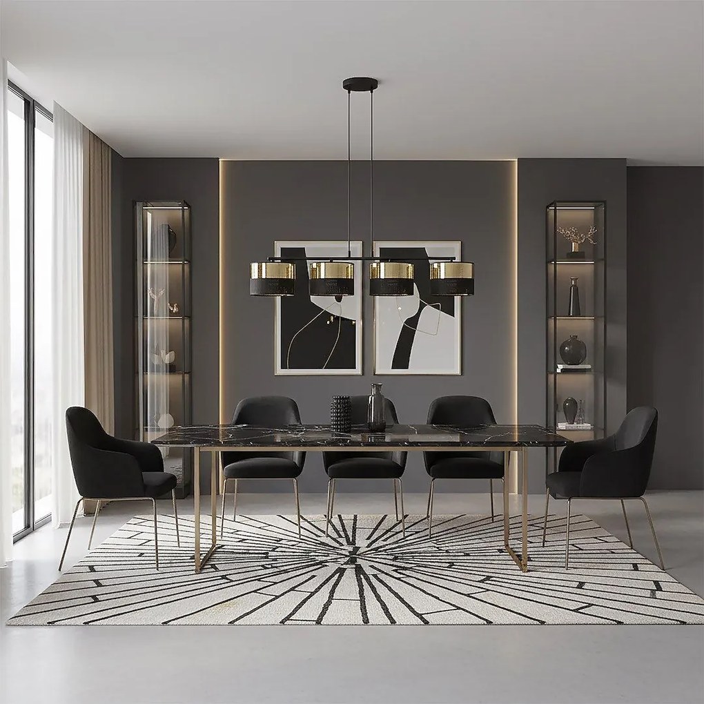 Emibig modern függeszték lux fekete arany emi1649/4