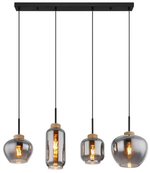 Globo 15549-4H - Csillár zsinóron MATT 4xE27/40W/230V