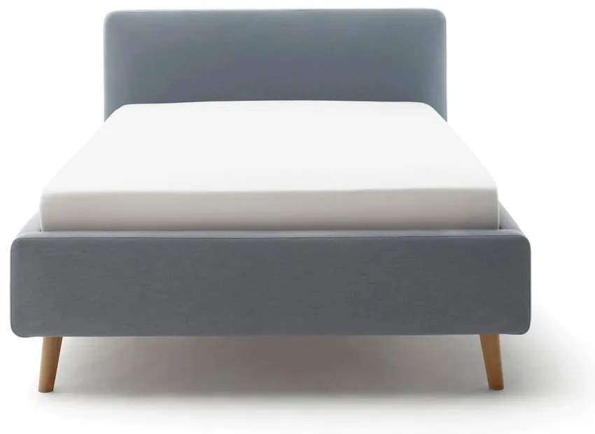Kékesszürke kárpitozott egyszemélyes ágy ágyrács nélkül 120x200 cm Mattis – Meise Möbel