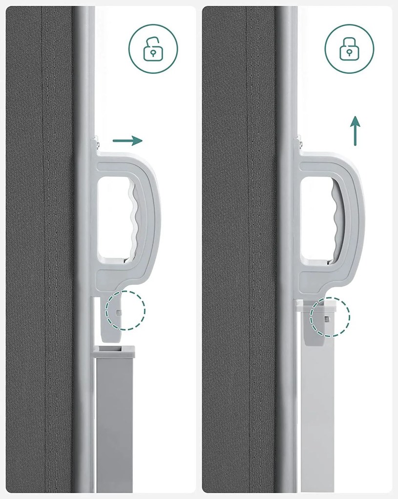 Oldalsó napellenző erkélyre és teraszra 300 x 160, cm, füstszürke